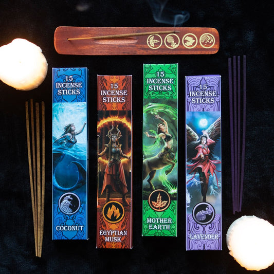 Elemental Incense Stick and Holder Gift Set