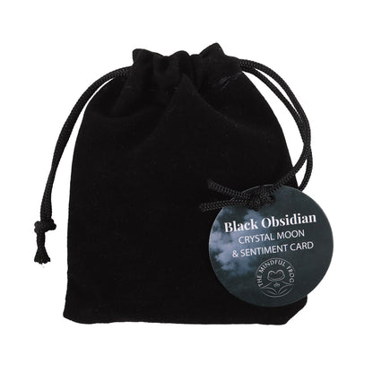 'The Darkest Nights' Black Obisidian Moon in a Bag