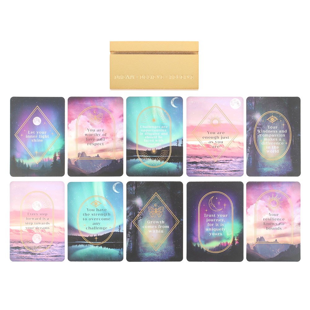 Ethereal Affirmation Cards and Stand Set