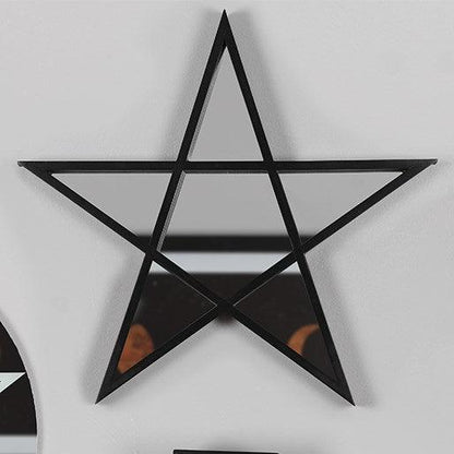 Black Framed Pentagram Mirror