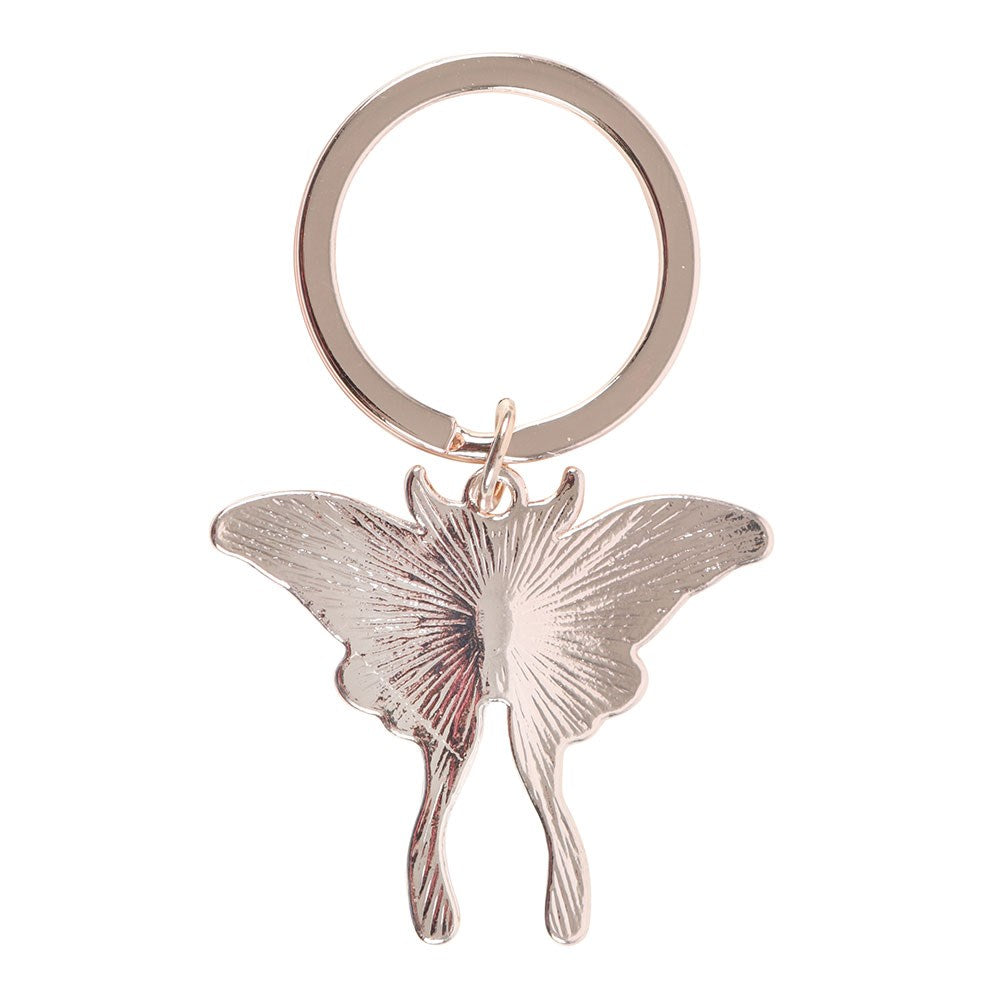 Light Luna Moth Keyring