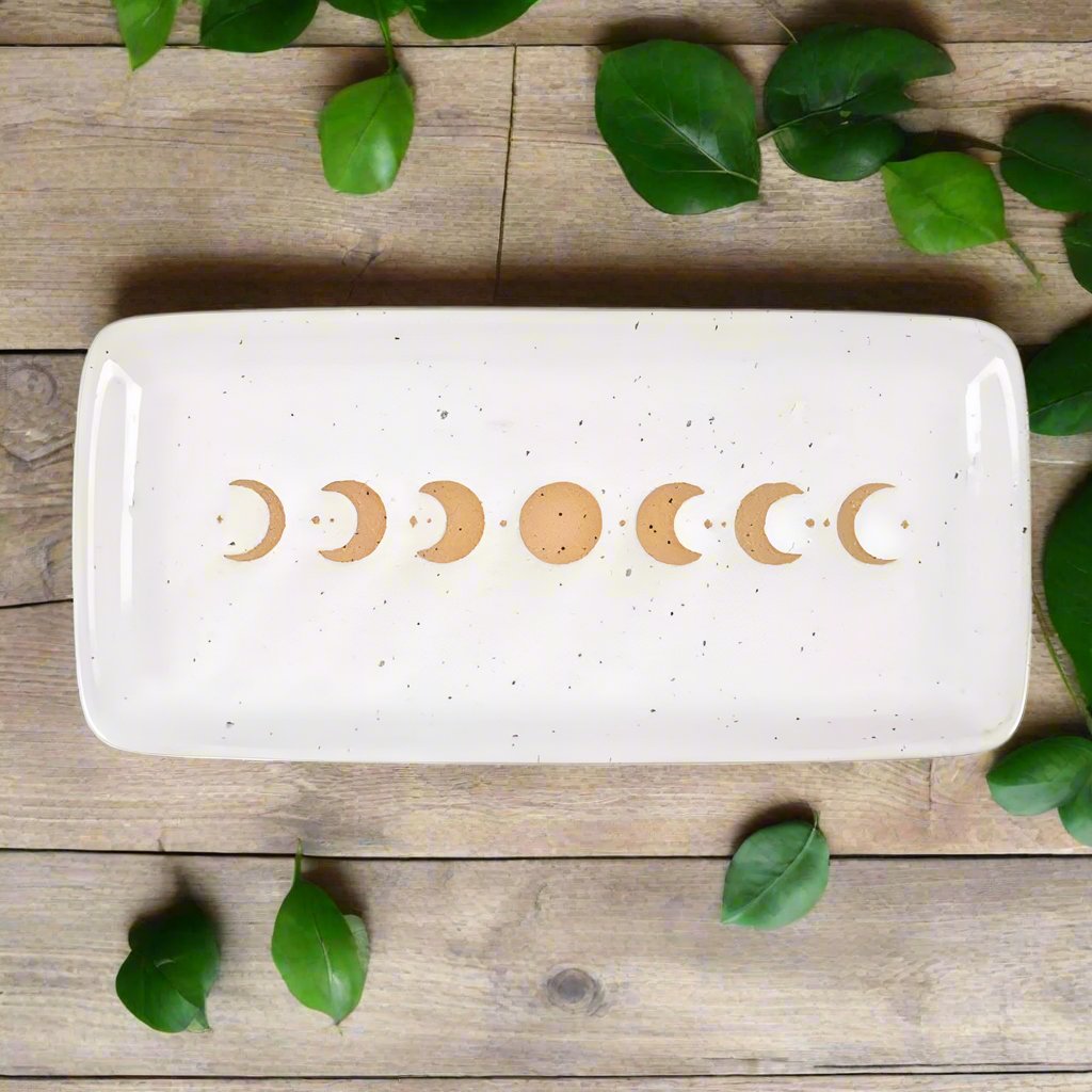 Moon Phase Ceramic Trinket Tray