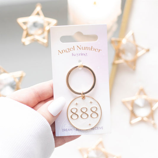 888 Angel Number Keyring