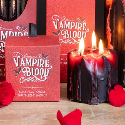 Small Vampire Blood Bleeding Pillar Candle