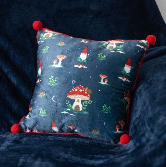 Gnome Sweet Gnome Pom Pom Cushion