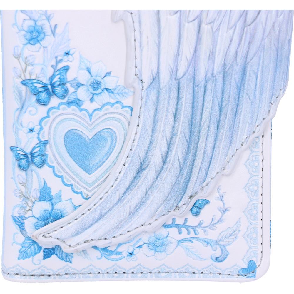 White Angel Wings Embossed Purse