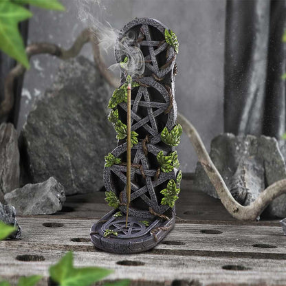 Aged Pentagram Incense Burner