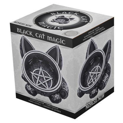 Black Cat Magic Trinket Tray