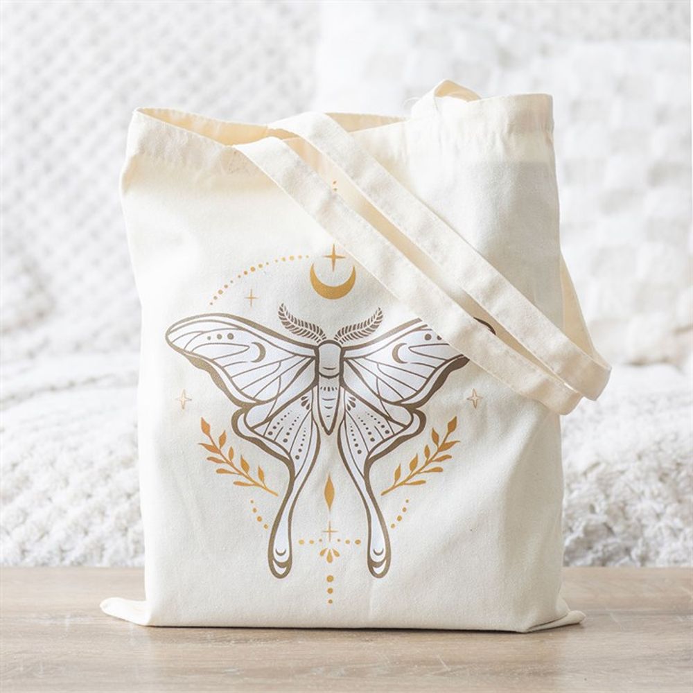 Golden Light Luna Moth Tote Bag