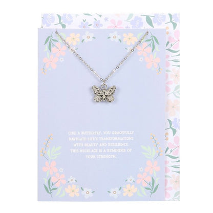 Butterfly Necklace & Greeting Card