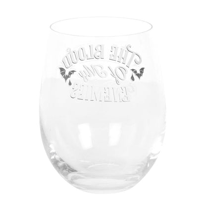 Blood Of My Enemies Stemless Wine Glass