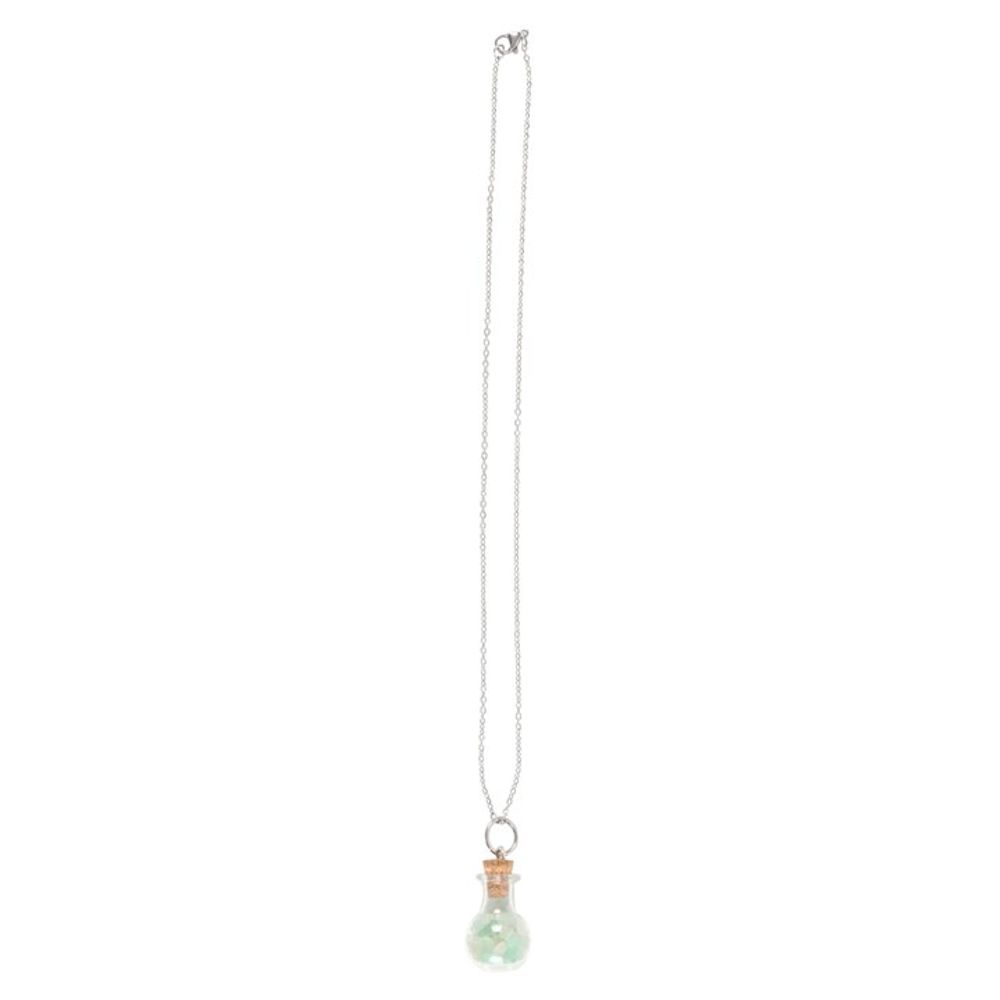 Luck Green Aventurine Crystal Potion Bottle Necklace