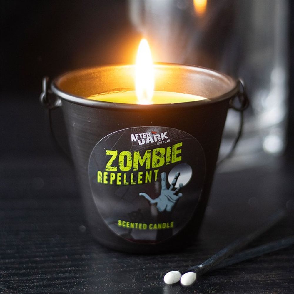 Zombie Repellent Jasmine Scented Bucket Candle