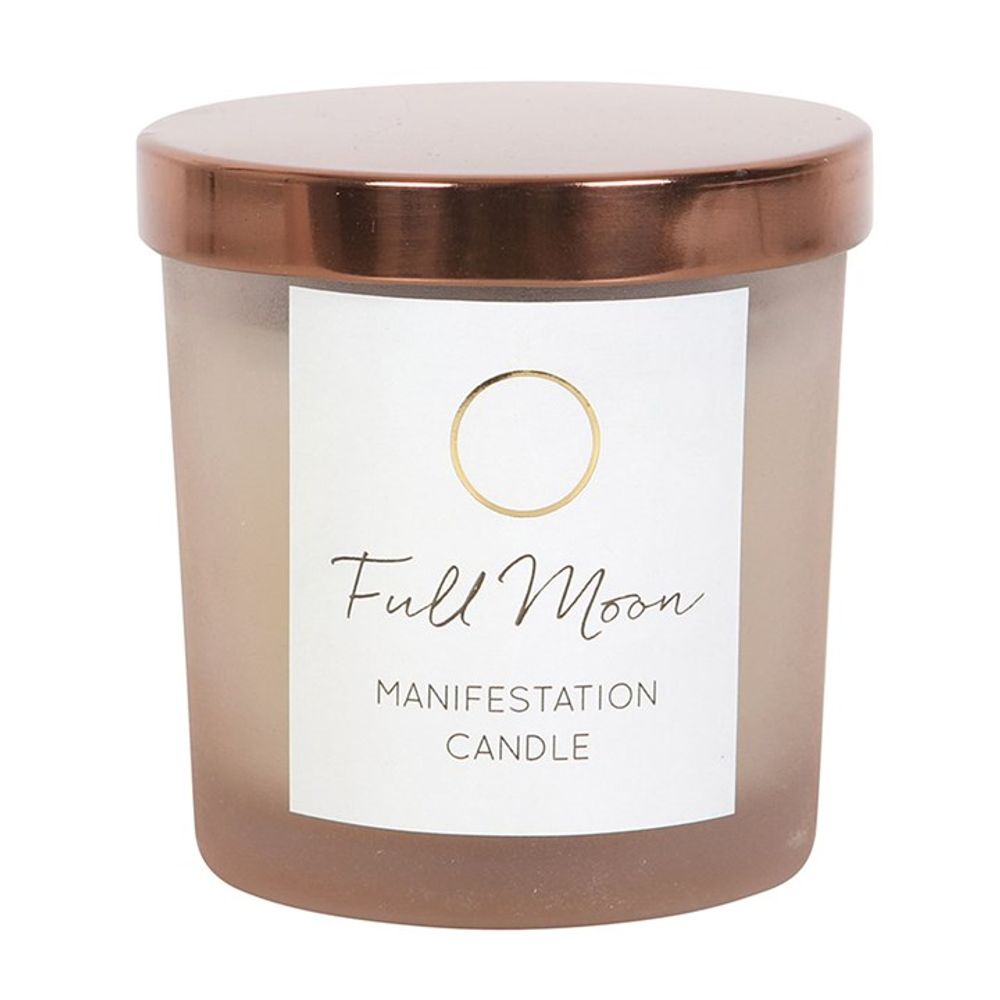 Full Moon Manifestation Candle with Eucalyptus & Tiger's Eye Infusion