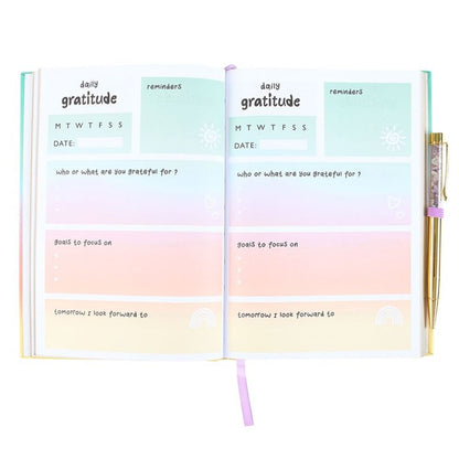 Gratitude Journal & Amethyst Crystal Pen Set