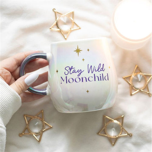 'Stay Wild Moon Child' Opalescent Rounded Mug