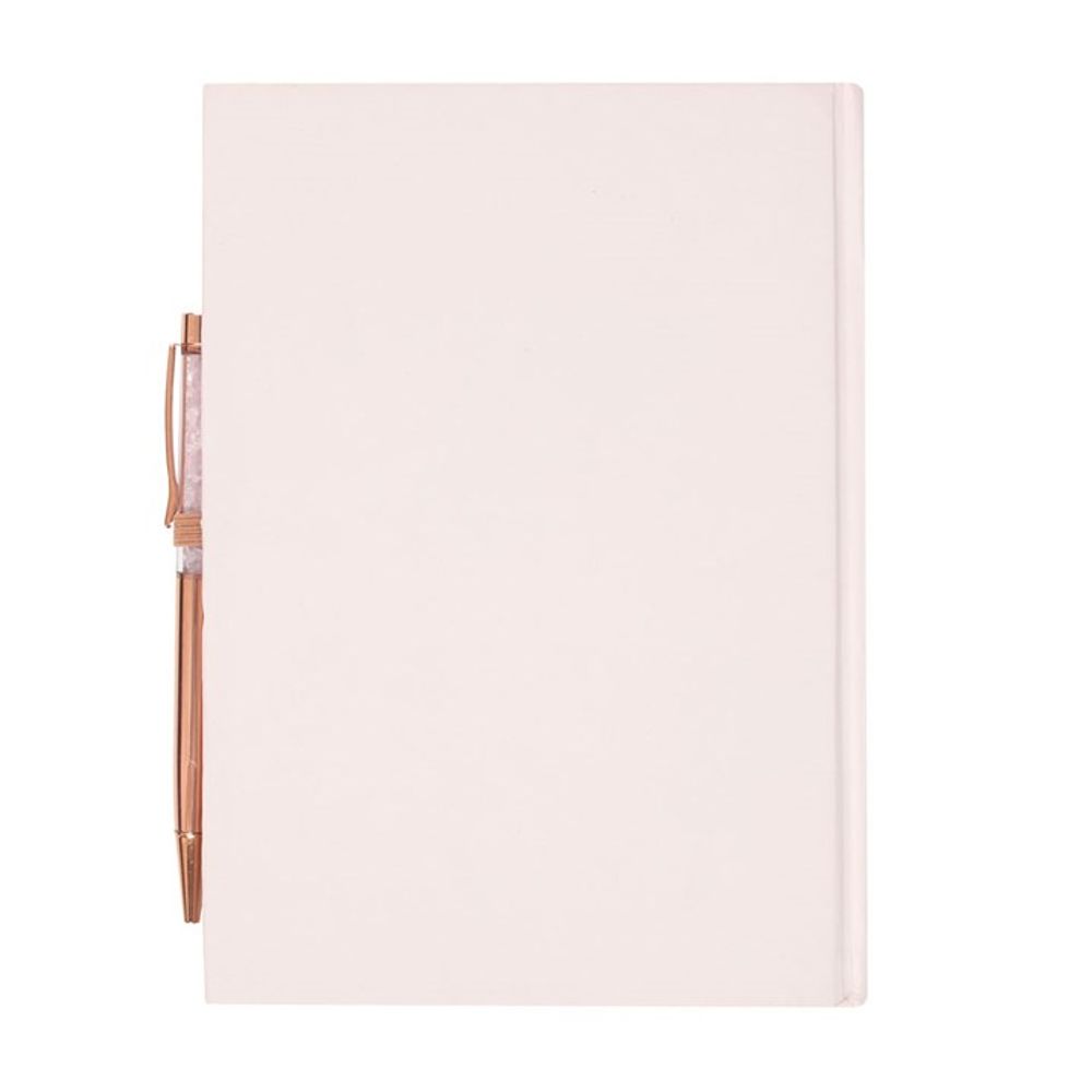 Gratitude Journal & Rose Quartz Crystal Pen Set