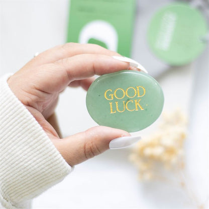 'Good Luck' Aventurine Crystal Palm Stone