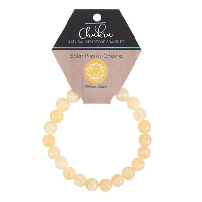 Solar Plexus Chakra Yellow Jade Natural Gemstone Bracelet