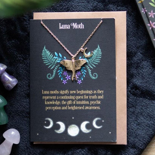 Luna Moth Necklace Card