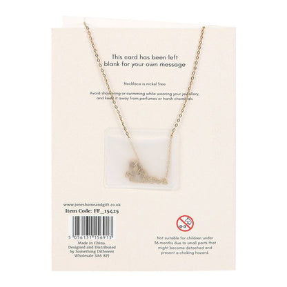 Orange Aura Crystal Mushroom Necklace Greeting Card