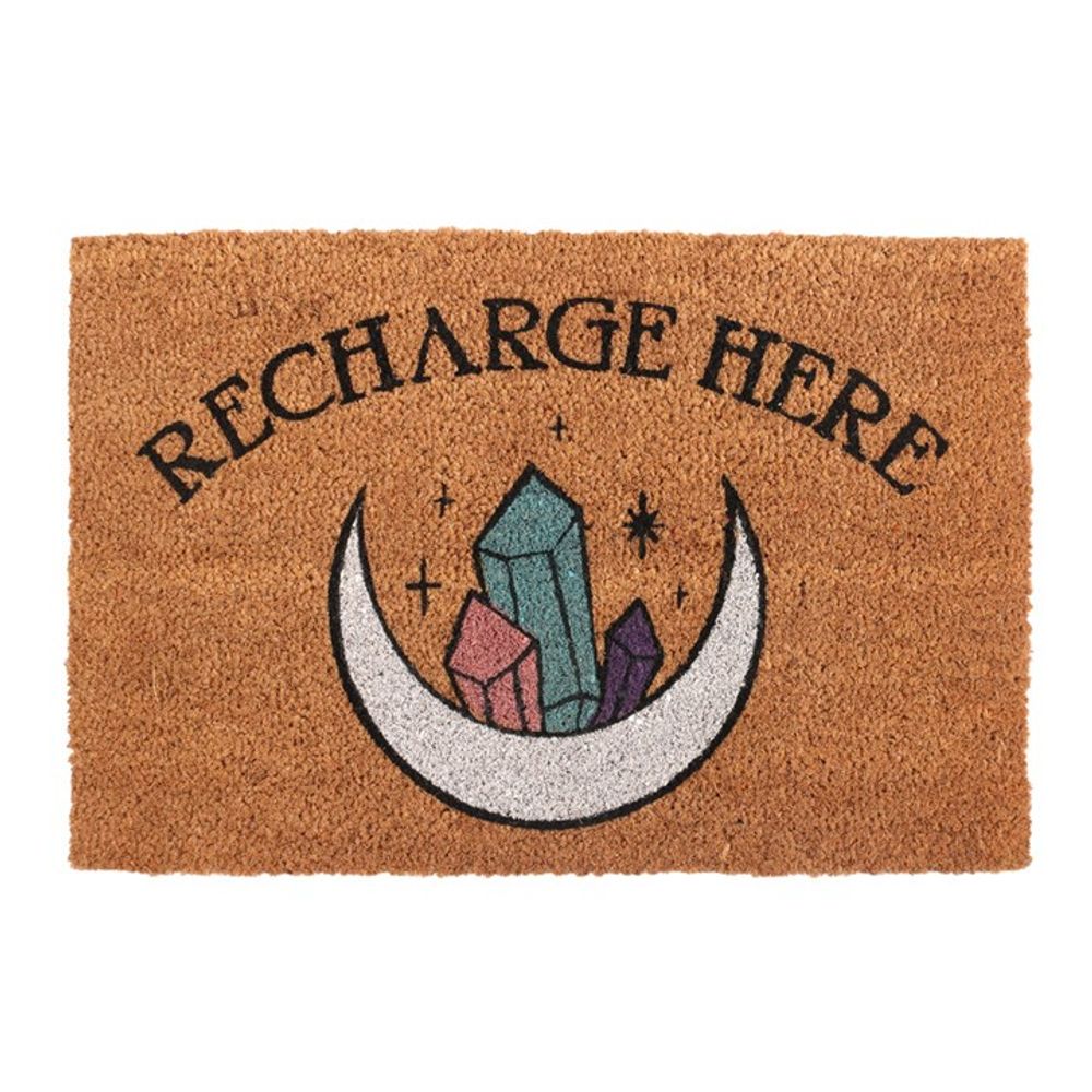 Natural 'Recharge Here' Crystal Doormat