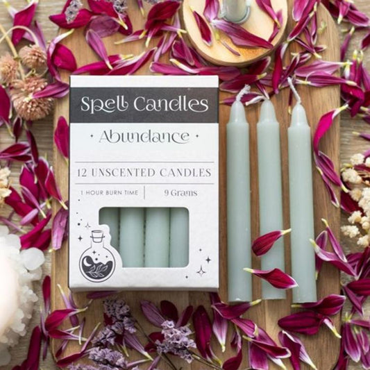 Pack of 12 Abundance Spell Candles