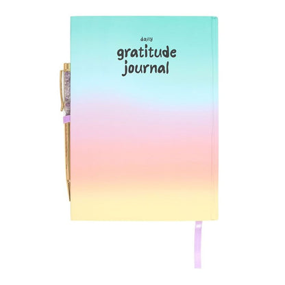 Gratitude Journal & Amethyst Crystal Pen Set