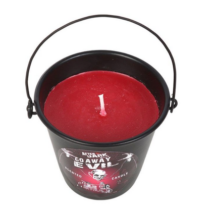 Go Away Evil Rose Scented Bucket Candle