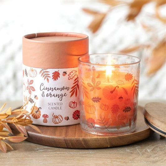 Autumn Leaves Cinnamon & Orange Infused Candle