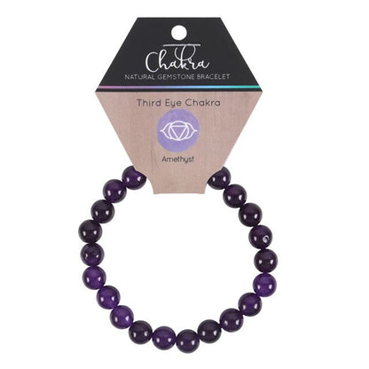 Third Eye Chakra Amethyst Natural Gemstone Bracelet