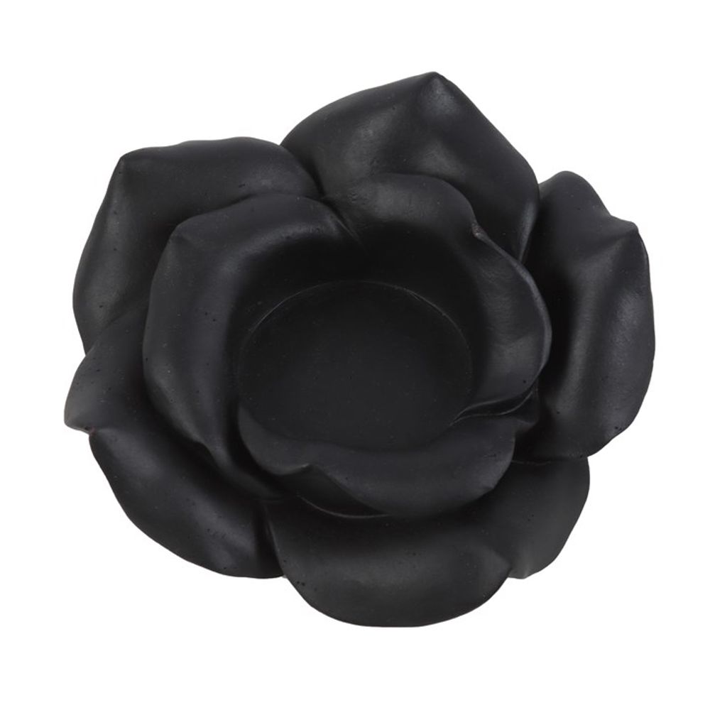 Black Rose Tealight Candle Holder