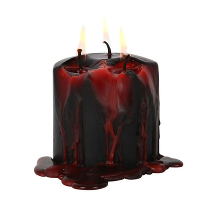 Small Vampire Blood Bleeding Pillar Candle