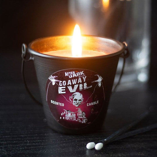 Go Away Evil Rose Scented Bucket Candle