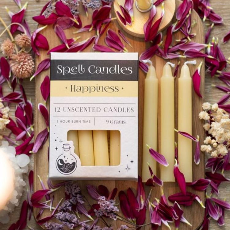 Pack of 12 Happiness Spell Candles