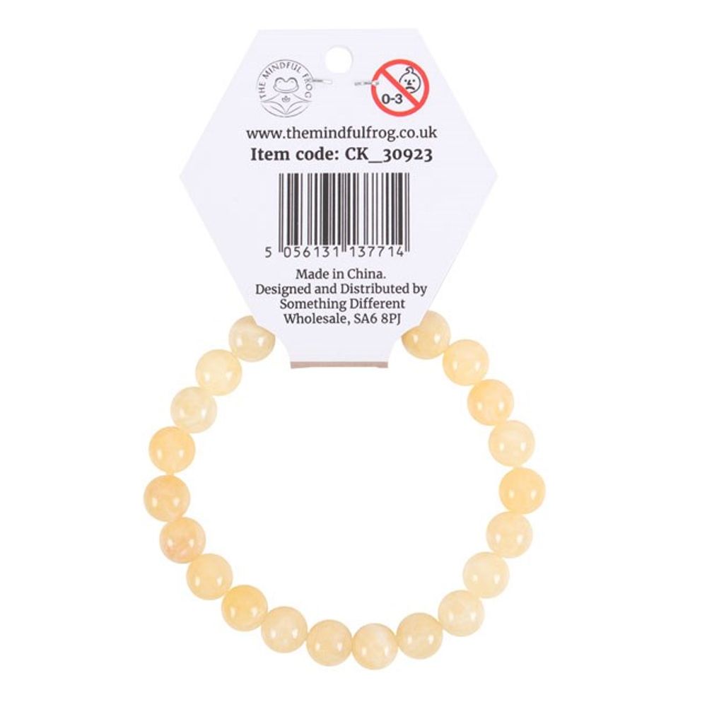 Solar Plexus Chakra Yellow Jade Natural Gemstone Bracelet