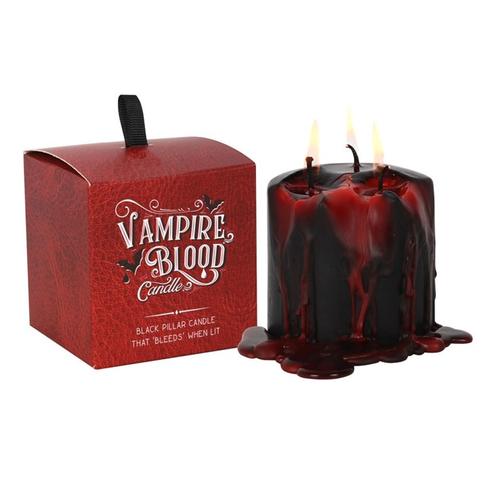 Small Vampire Blood Bleeding Pillar Candle