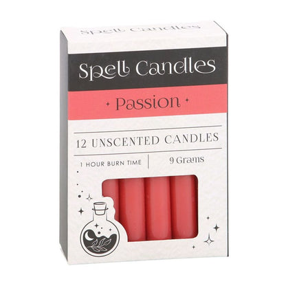 Pack of 12 Passion Spell Candles