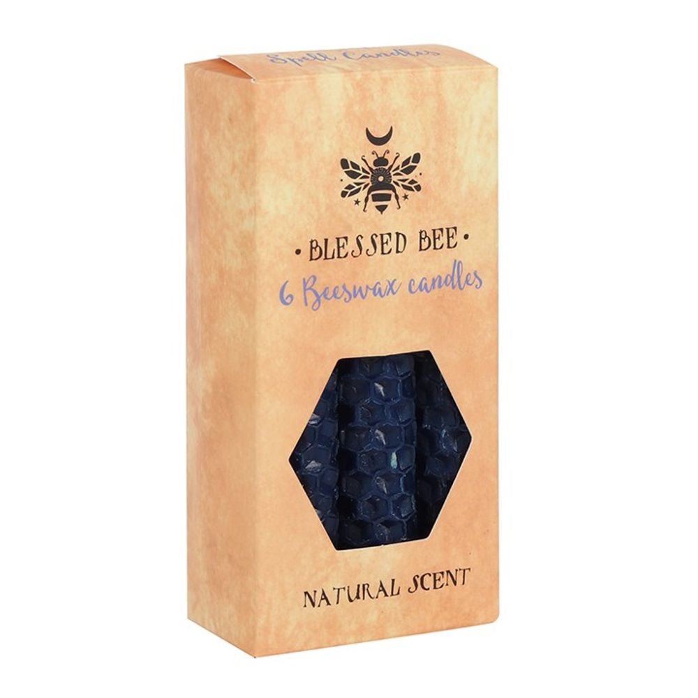 Blessed Bee Natural Blue Beeswax Spell Candles