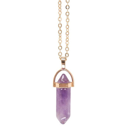 Calming Amethyst Crystal Necklace & Card