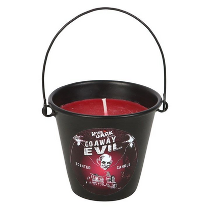 Go Away Evil Rose Scented Bucket Candle