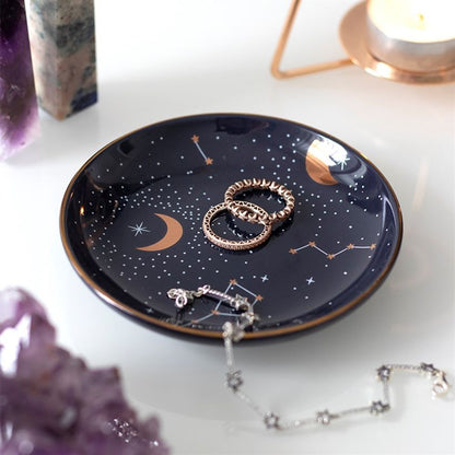 Ceramic Purple Night Sky Trinket Dish