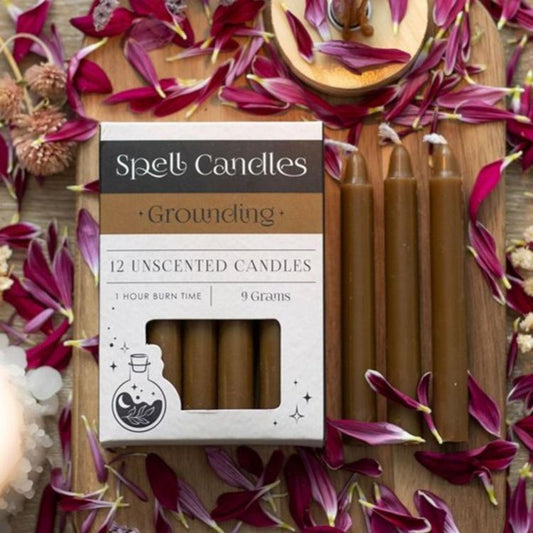 Pack of 12 Grounding Spell Candles