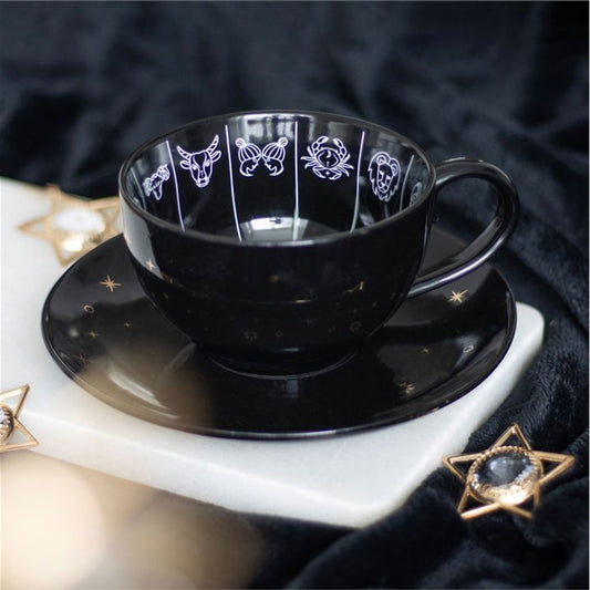 Fortune Telling Zodiac Teacup and Saucer Set