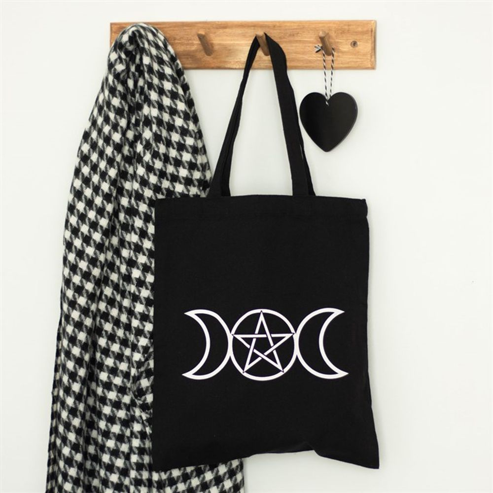 Pentagram Triple Moon Tote Bag