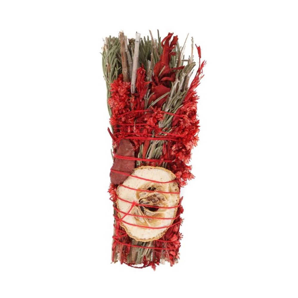 Ritual Wand Smudge Stick with Rosemary, Sage and Red Jasper