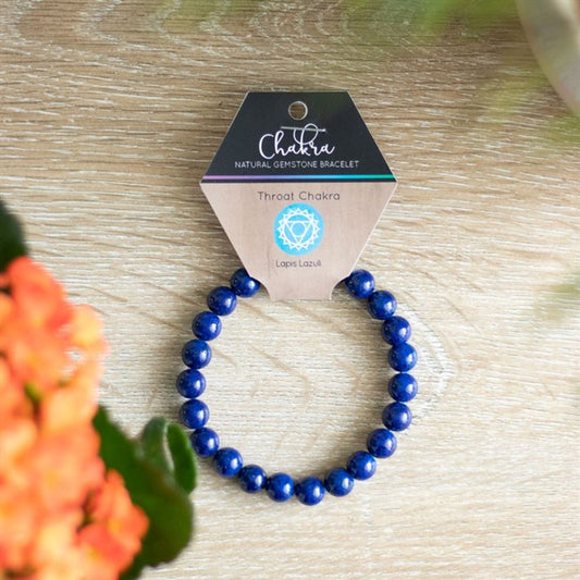 Throat Chakra Lapis Lazuli Natural Gemstone Bracelet