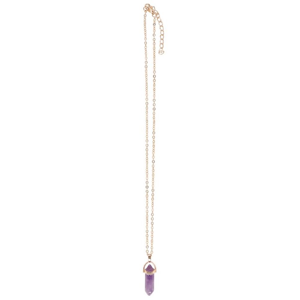 Calming Amethyst Crystal Necklace & Card