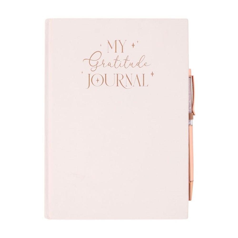 Gratitude Journal & Rose Quartz Crystal Pen Set