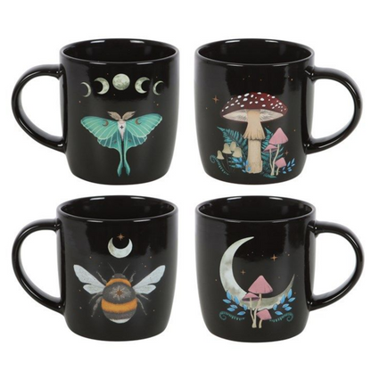 Set of 4 Dark Forest Mugs